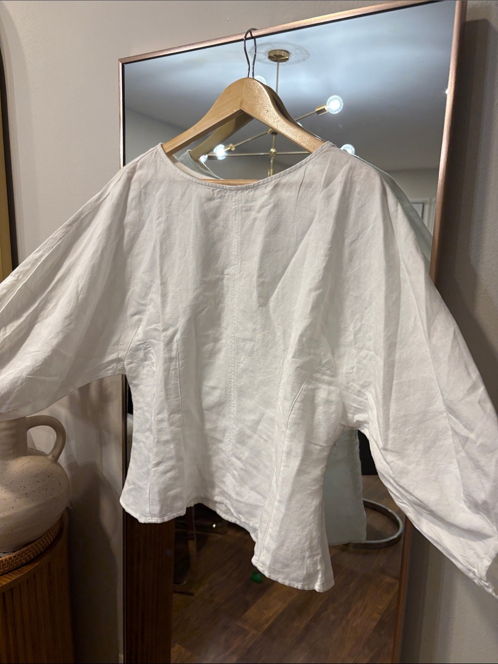 The Loft White Linen Blouse